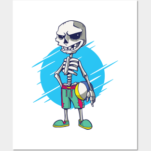 Skeleton | Beach Volleyball Posters and Art